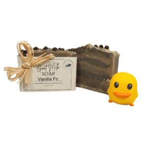 Goat milk soap with rubber duck.